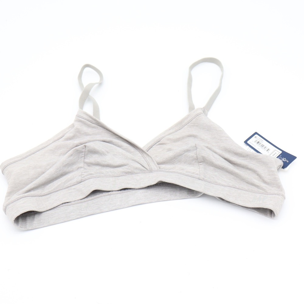 GapBody Bralette Womens L Breathe Light Heather Gray Adjustable Straps NEW